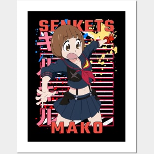 Mako Mankanshoku Kill La Kill Kiru Ra Kiru Urban Anime Posters and Art